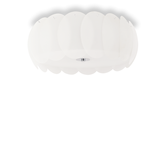 Ovalino Pl8 Plafoniera Bianco Ideal Lux