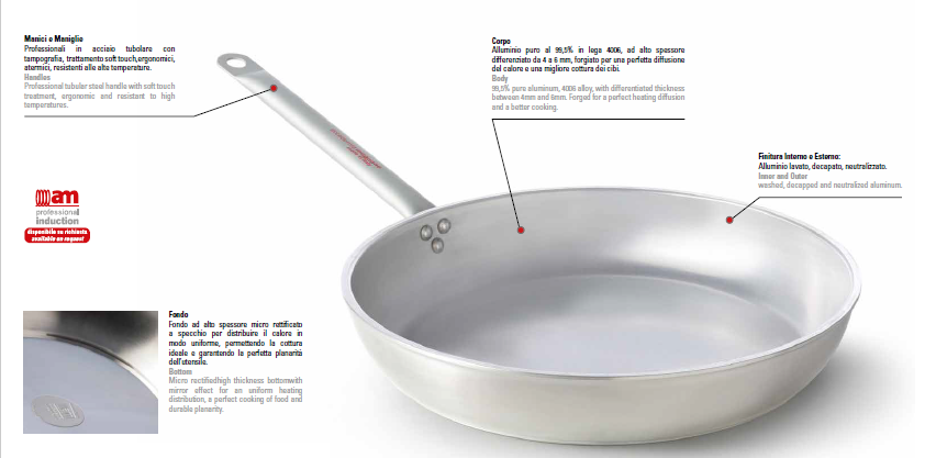 PROFESSIONAL Padella profonda per pasta, alluminio, 28 cm, altezza: 11.5 cm, resistente PROFESSIONAL Padella profonda per pasta, alluminio, 28 cm, altezza: 11.5 cm, resistente