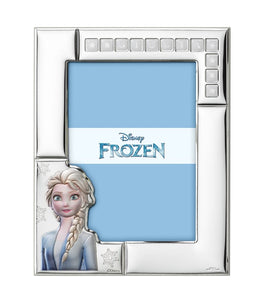 Cornice Portafoto Disney Frozen Elsa Argento Laminato e Legno Pregiato - Valenti Argenti