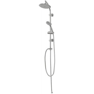 Colonna Doccia in Acciaio con Doppio Soffione 82 cm - Feridras