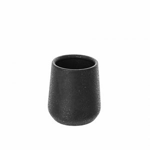 Porta Spazzolino Bicchiere Nero in Ceramica di Design linea Ibiza - Feridras
