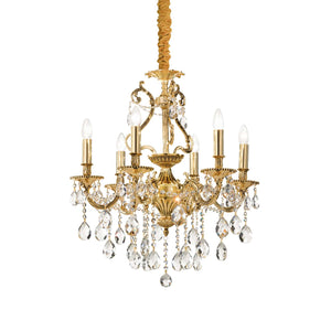 Gioconda Sp6  Sospensione Classica Cristallo Ideal Lux