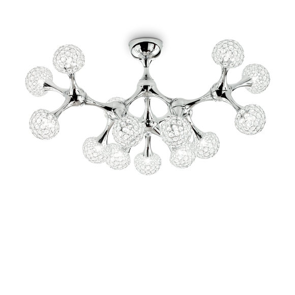 Nodi Crystal Pl15 Plafoniera Cromo Ideal Lux