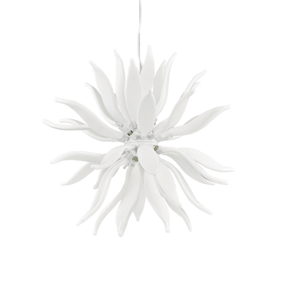 Leaves Sp12 Sospensione di Design in Vetro Soffiato Bianco lavorato a mano - Ideal Lux
