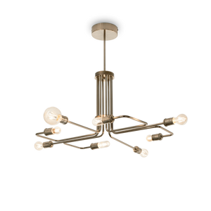 Triumph Sp8 Sospensione Ottone Antico Ideal Lux