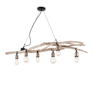 Driftwood Sp6 Sospensione Legno Ideal Lux