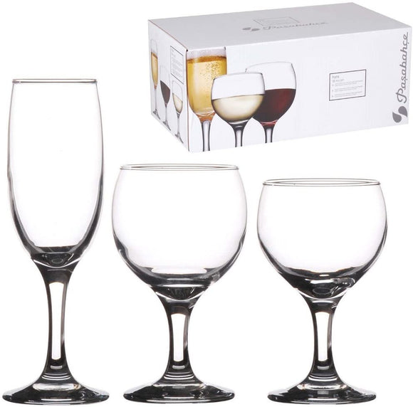 Set Bicchieri 18 pezzi Paris Acqua Vino Spumante - Pasabahce – New Popolo