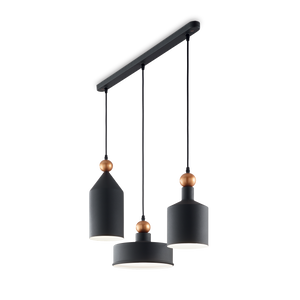 Triade Sp3 Sospensione Grigio Ideal Lux