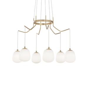 Karousel Sp6 Sospensione Ottone Satinato Ideal Lux