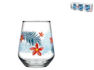 Servizio di Bicchieri 3 pezzi da Tavola Decorati Tropic - Pasabahce