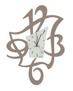 Orologio da Parete Moderno Alfred Metallo e Specchio Sabbiato 46 x 63 cm Made in Italy - Ceart
