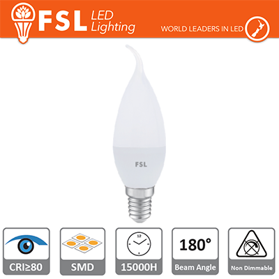 lampada colpo di vento - 5,5w 6500k e14 480lm