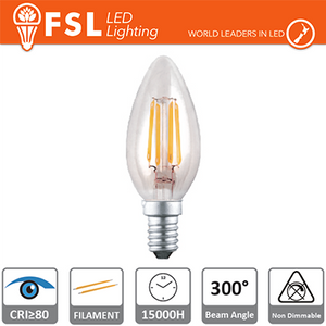lampada filamento oliva - 4w 2700k e14 400lm