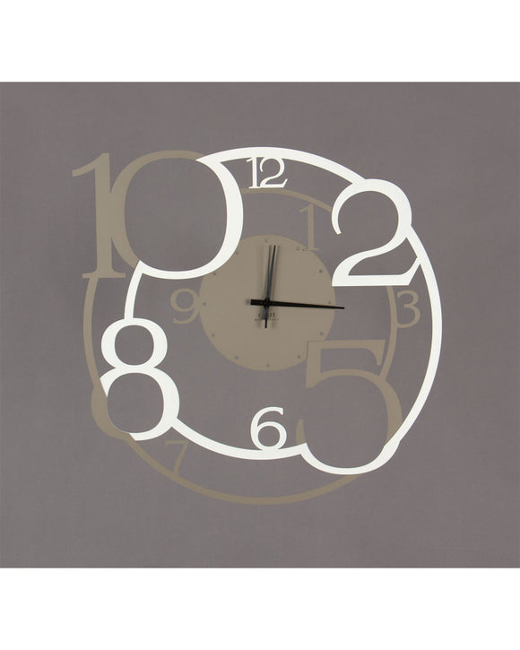 Orologio da Parete Moderno Circuito Tortora in Metallo 60 x 60 cm Made –  New Popolo