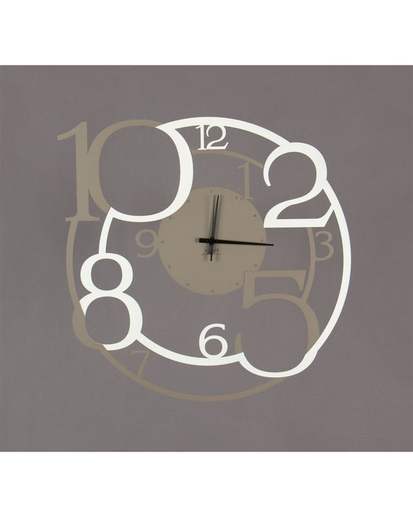 Orologio da Parete Moderno Circuito Tortora in Metallo 60 x 60 cm Made in  Italy - Ceart