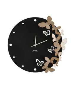 Orologio da Parete Moderno Farfalle 3d in Metallo Diametro 40 cm Made in Italy - Ceart