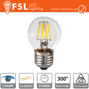lampada filamento sfera - 4w 2700k e27 400lm