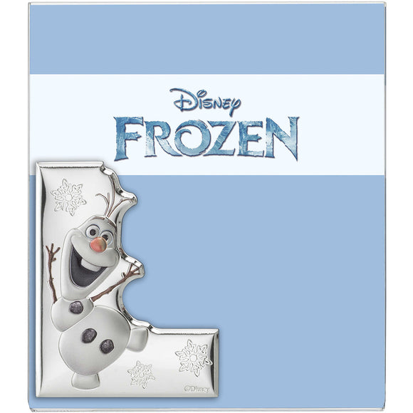 Cornice Portafoto Disney Frozen Olaf Argento Laminato e Plexiglass - Valenti Argenti