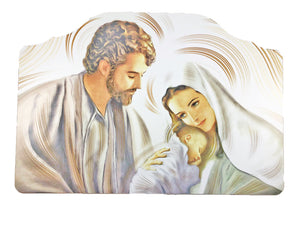 Quadro Capoletto in Legno Sacra Famiglia 50 x 100 cm - Lupia